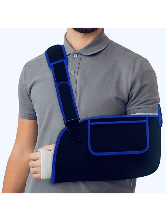 Arm Sling Shoulder Support Lightweight Breathable Mesh Waist Strap Padded Under 1/4 lb for Left Right Arm Men Women Sleep Work Travel