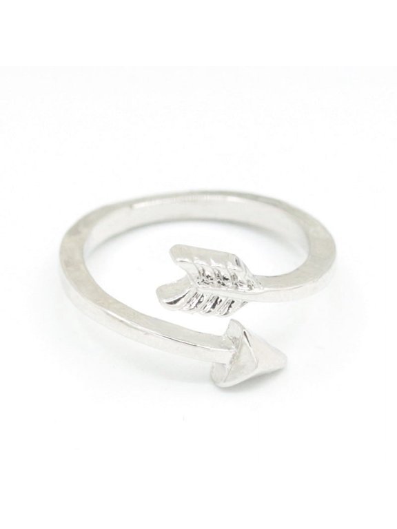 Adjustable Arrow Ring: Unisex Alloy Fashion Ring, Simple Design, Electroplated Finish, Open Ring Style for Everyday Wear