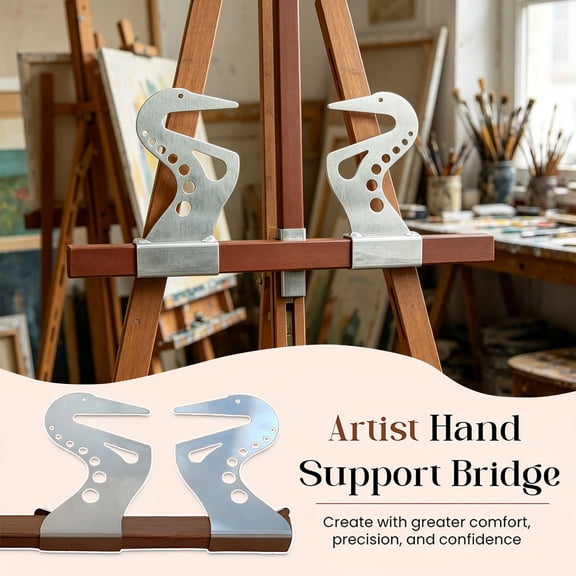 Adjustable Artist Hand Rest, Easel Hand Support Bridge with Self Locking Design (1pair)