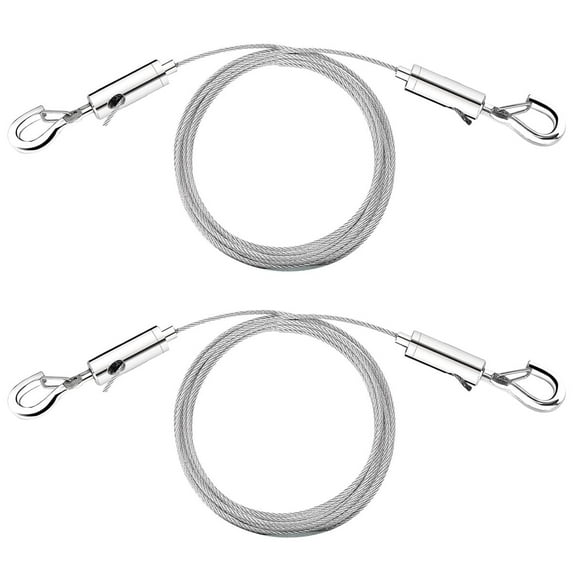 Adjustable Artwork Hanging Wire, Upgrade Mirror Frame Hanging Kit, GIXUSIL 6.6ft Heavy Duty Stainless Steel Wire Rope for Hanging LED Screen Paintings, Supports Up to 100lbs - 2Pcs
