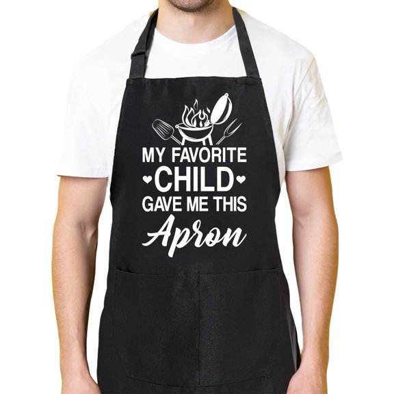 Adjustable BBQ Cooking Baking Kitchen Aprons for Dad Chef with Pockets, Fun Fathers Day Birthday Grilling Gift