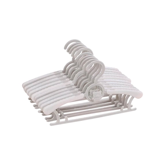 Adjustable Baby Clothes Hangers 10 Pack, Extendable Non Slip Infant Hangers for Newborn Toddler Kids Clothing, Closet Organizer Hangers for Shirts Pants Dresses and Coats