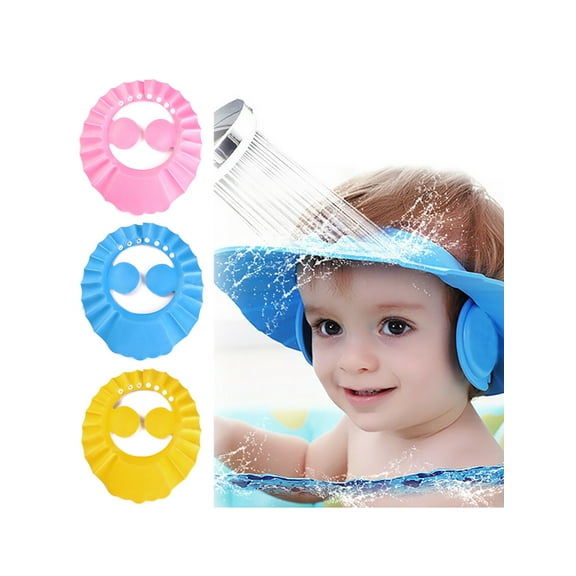 Adjustable Baby Kids Shampoo Bath Shower Caps Wash Hair Waterproof Shield Hats