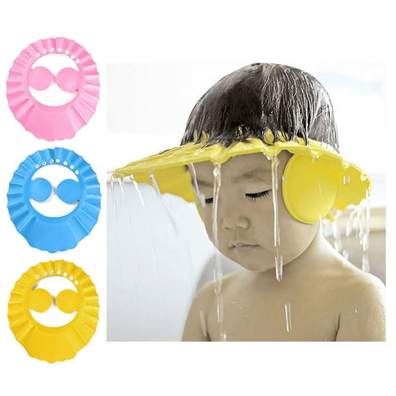 Adjustable Baby Kids Shampoo Bath Shower Caps Wash Hair Waterproof Shield Hats