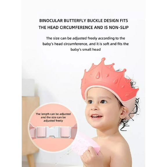 Adjustable Baby Shower Cap for Kids Soft Toddler Shampoo Visor & Hair Washing Shield for Tear-Free Bathing TIKA