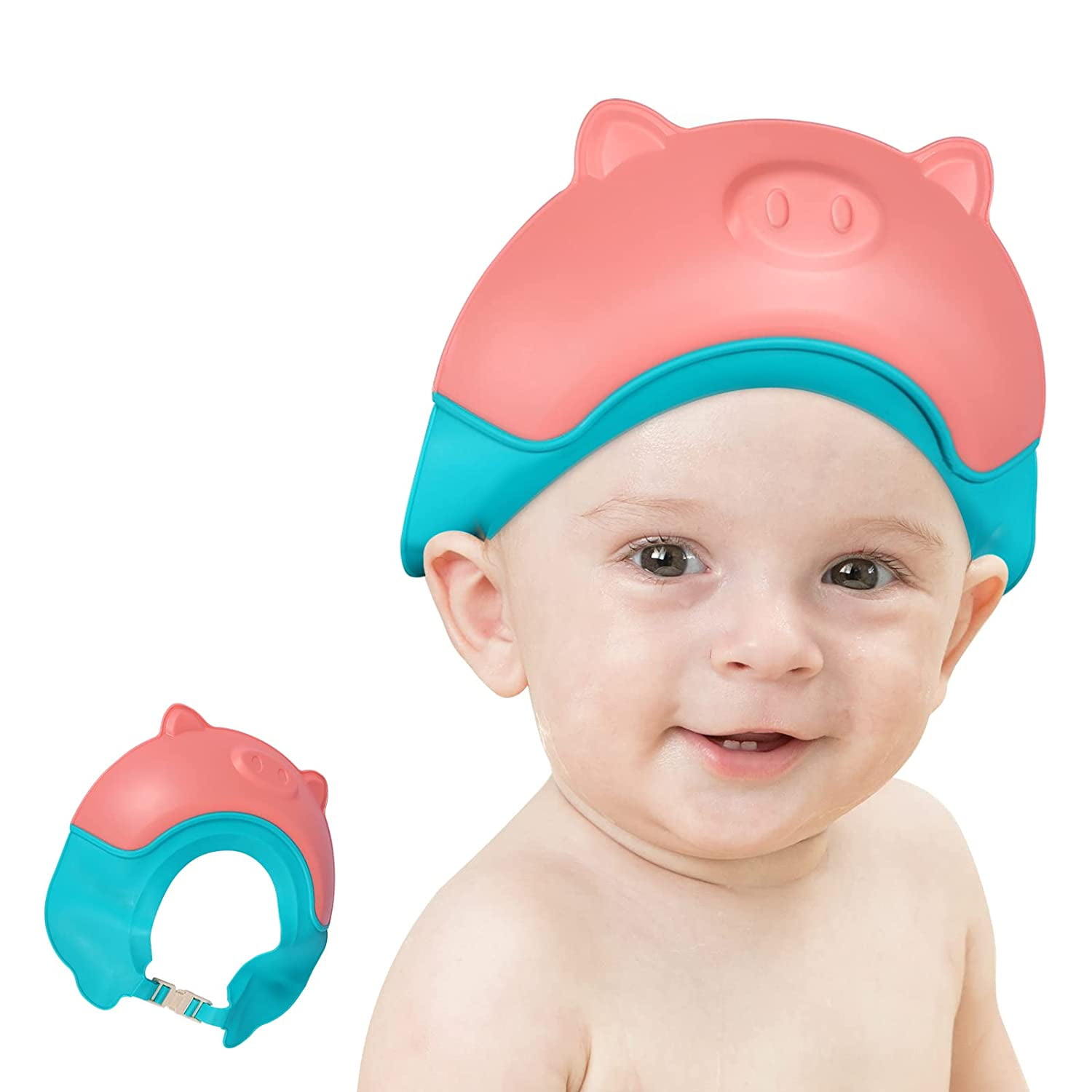 Adjustable Baby Shower Cap with Ear Protection Shower Shampoo Visor for