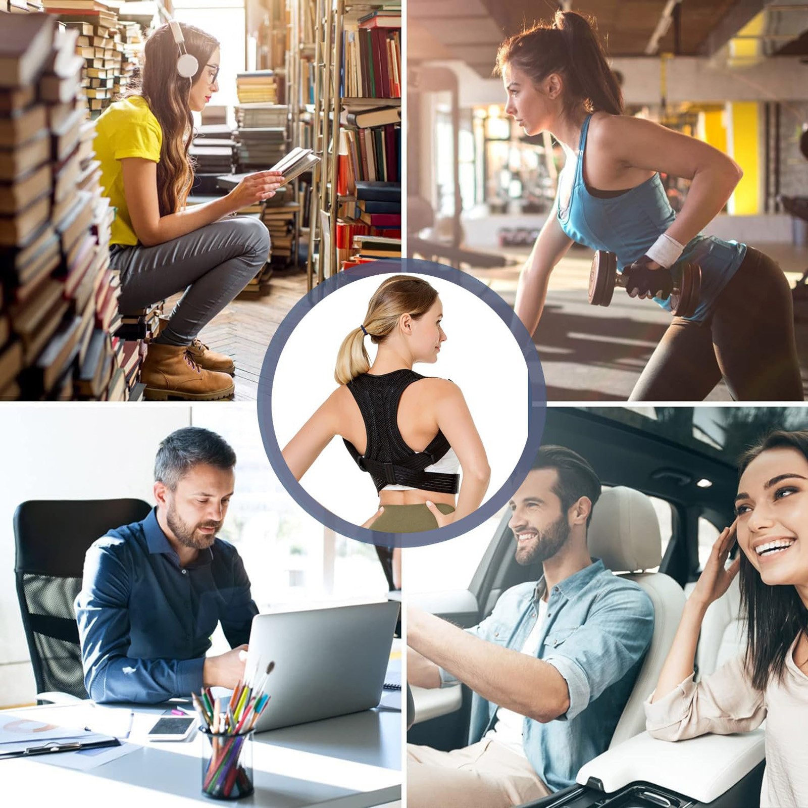 Adjustable Back Brace For Corrective Posture Secure Fit With Steel Support Breathable Mesh And 4 Sizes Available Sports Outdoor Walmart
