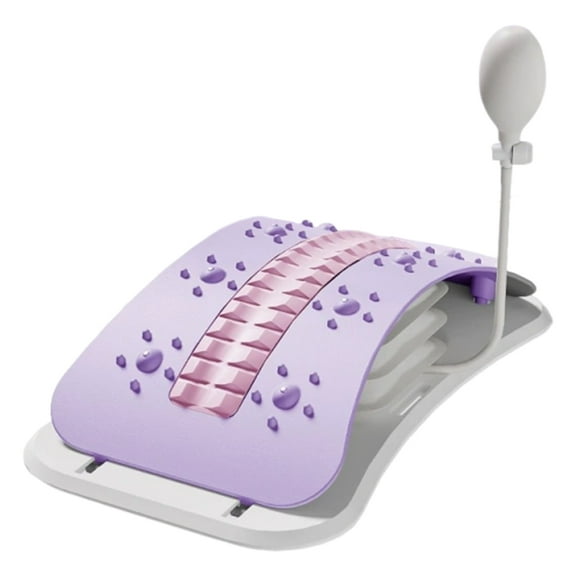 Adjustable Back Massager Posture Correction Back Stretcher Pillow (Purple)
