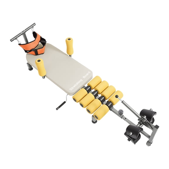 Adjustable Back Spinal Traction Bed, 330.7LBS Load Steel Multifunctional Stretch Device for Lumbar Cervical Relief Home Workout
