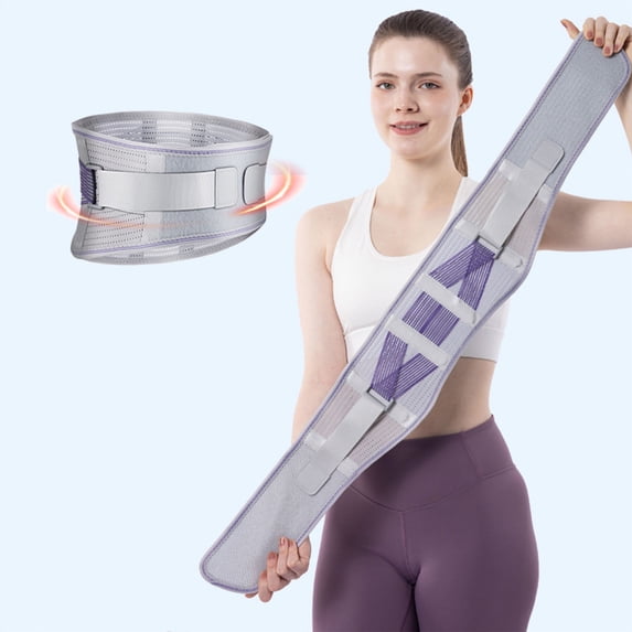 Adjustable Back Support Belt with Steel Plates - Breathable Waist Brace for Pain Relief, Posture Corrector, Lumbar Disc Herniation, Gym & Daily Use - Lightweight & Portable Waist Trainer