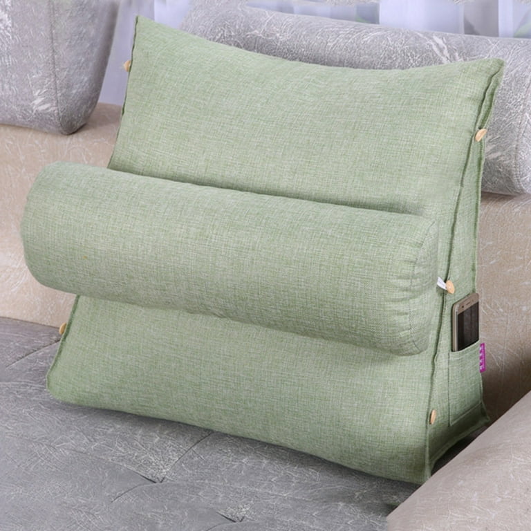 Adjustable Back Wedge Cushion Pillow Sofa Bed Office Chair Rest Cushion Neck Support Reading Pillow Pearl Wool