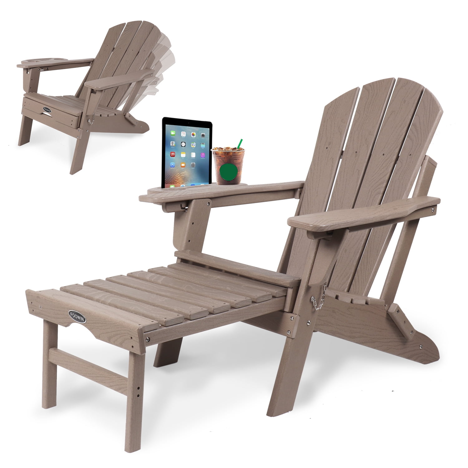 Folding adirondack chair with ottoman new arrivals