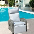 thumbnail image 1 of Adjustable Backrest Outdoor Wicker Recliner with Iron Frame - Durable All-Weather Patio Lounge Chair for Poolside, Deck & Garden Relaxation, 1 of 9
