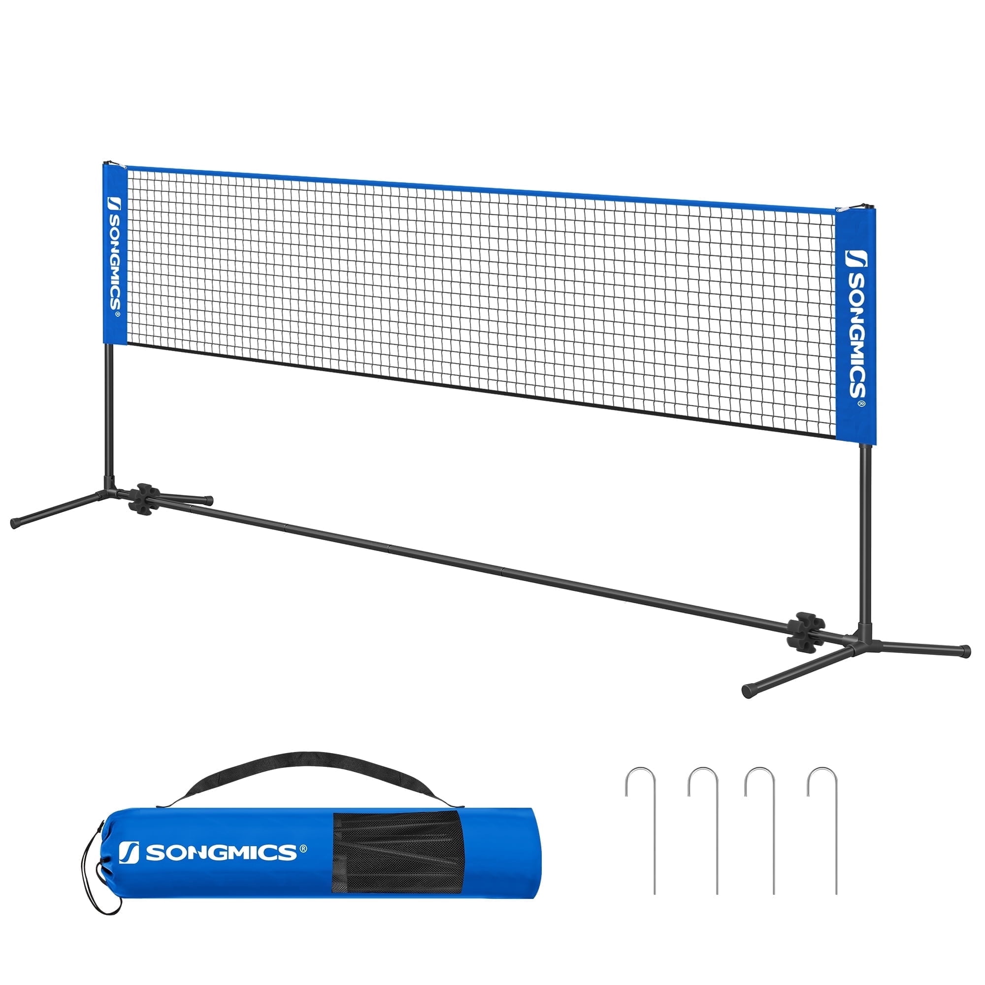 Badminton Net Set Portable Sports Set for Badminton Tennis Kids Volleyball Pickleball Easy Setup Nylon Net with Poles for Indoor Outdoor Court,13FT