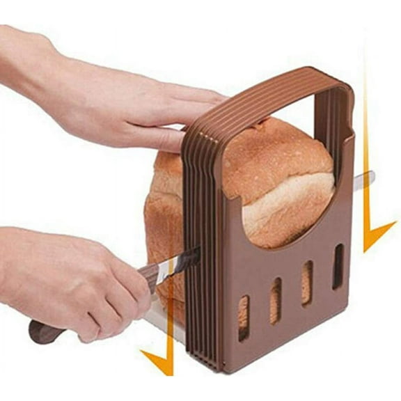 Adjustable Bagel Bread Slicer Toast Loaf Cutter Sandwich Slicing Tool Folding