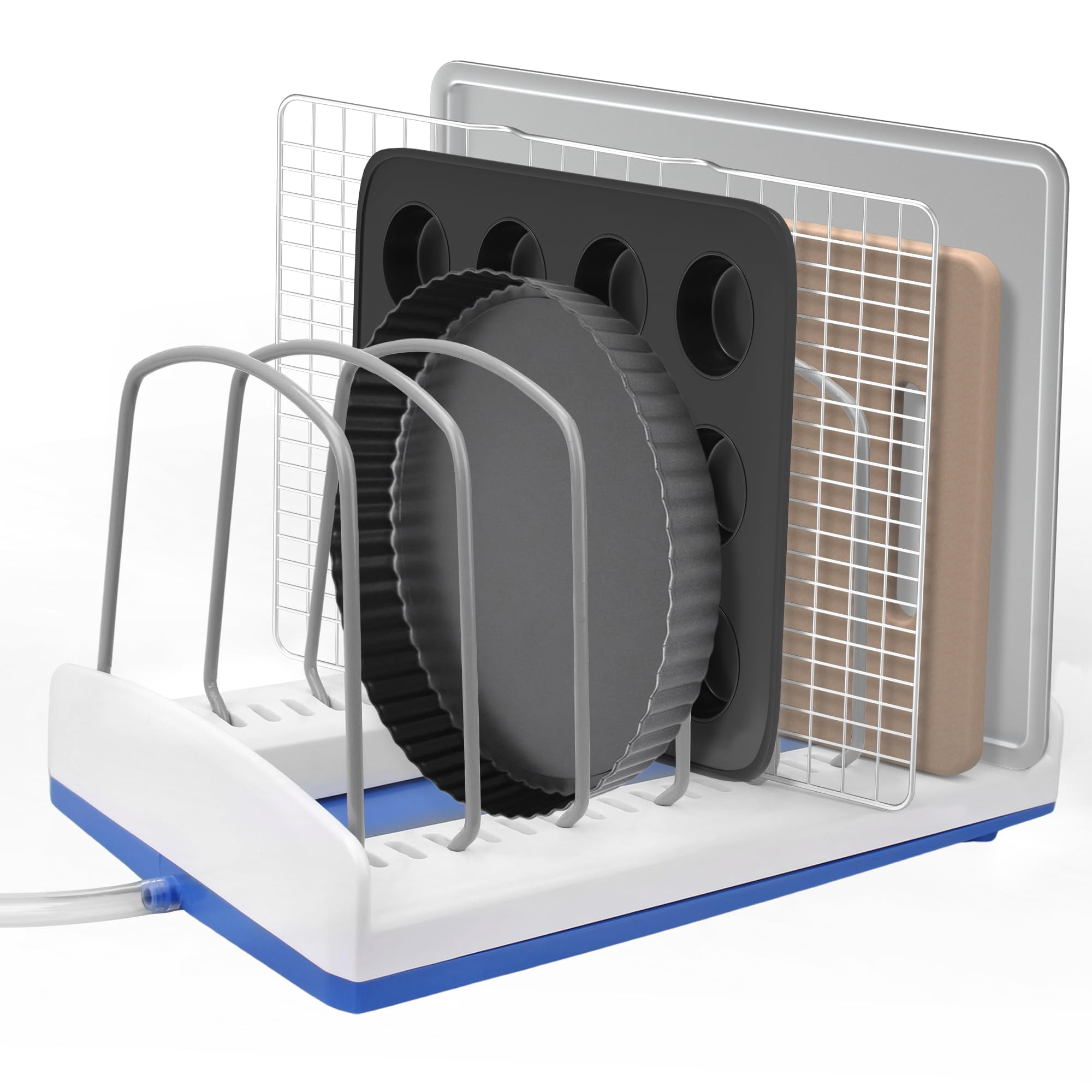 Adjustable Bakeware Rack, Cookie Sheet Baking Pan and Tray Organizer ...