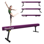 Adjustable Balance Beam XYT 8ft Suede Floor Beam for Home Gymnastics Training Professional Use