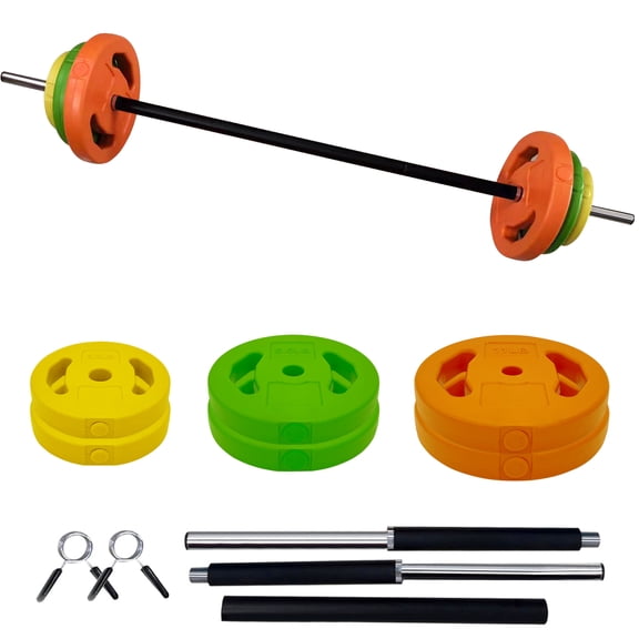 Adjustable Barbell Weight Set with 51-Inch Bar & Multi-Weight Handle Grip Plates– Strength Training Equipment for Home Gym, Versatile for Squats, Deadlifts & Dumbbell Workouts