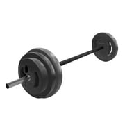 Adjustable Barbell Weight Set, Adjustable Free Weights for Home and Gym Workout,Black, 40LBS