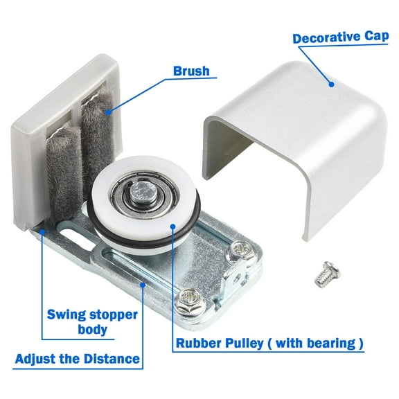 Adjustable Barn Door Floor Guide Roller Wall Mount Bottom Stay Sliding Hardware