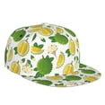 thumbnail image 1 of Adjustable Baseball Cap, Cute Durian Flower Leaves Flat Bill Trucker Flat Brim Hats Dad Hat for Men Women - Snapback Hat Adjustable Size, 1 of 7