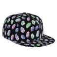 thumbnail image 1 of Adjustable Baseball Cap, Diamond Colorful Flat Bill Trucker Flat Brim Hats Dad Hat for Men Women - Snapback Hat Adjustable Size, 1 of 7