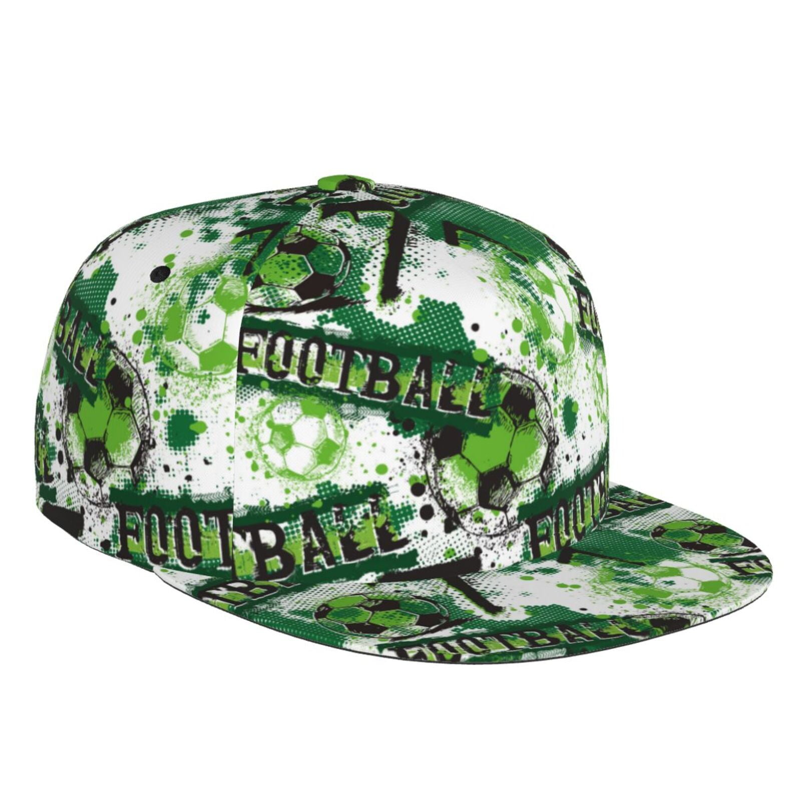 Adjustable Baseball Cap, Football 7 Flat Bill Trucker Flat Brim Hats