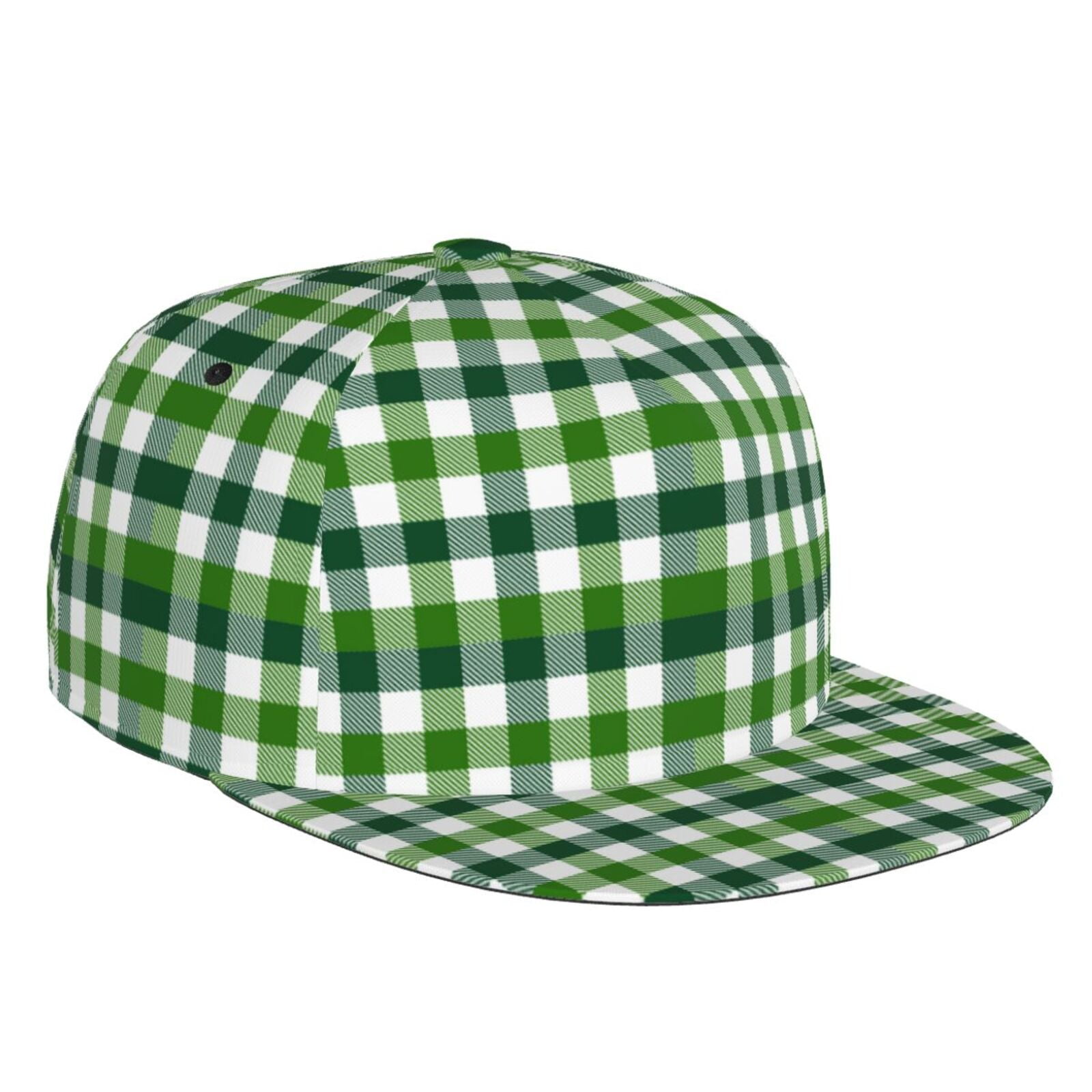 Sezane Green and White Gingham Baseball Cap NWT Gingham Cotton Hat: Lightweight Women main image 4