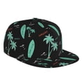 thumbnail image 1 of Adjustable Baseball Cap, Green Surfboard Flat Bill Trucker Flat Brim Hats Dad Hat for Men Women - Snapback Hat Adjustable Size, 1 of 7