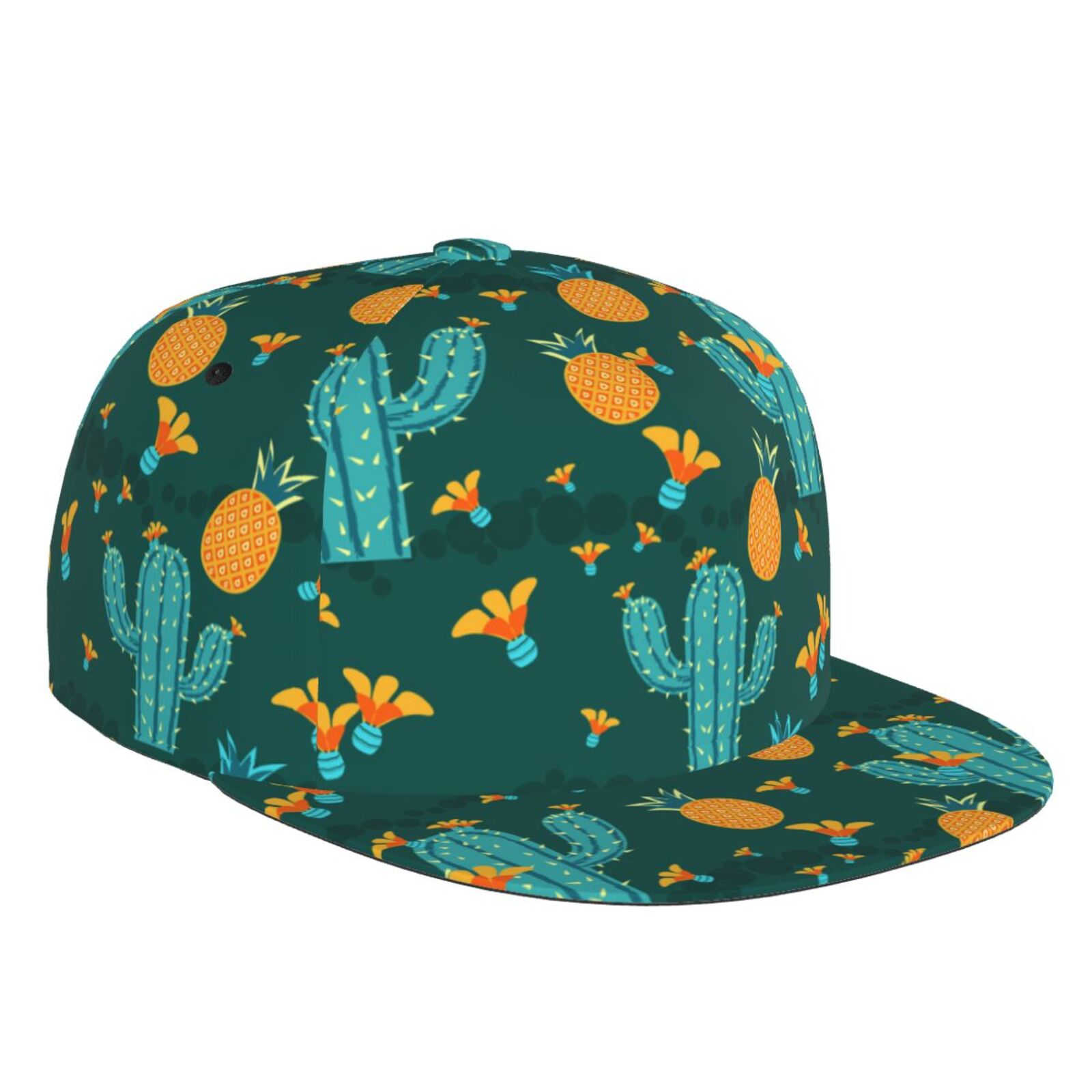 Hawaiian Flower Palm Tree Baseball Cap – Adjustable Dad Hat For Women & Men, Sun Protection, Casual Style