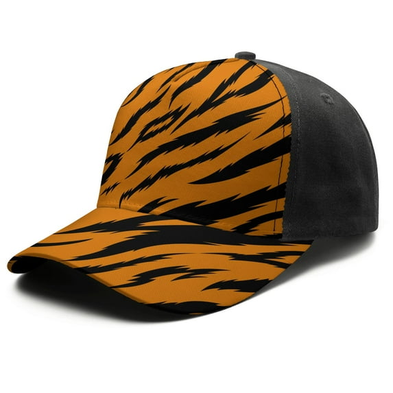 Adjustable Baseball Cap, Spliced Print Trucker Hat for Men & Women, Breathable Cotton Blend, Animal, Leopard Print