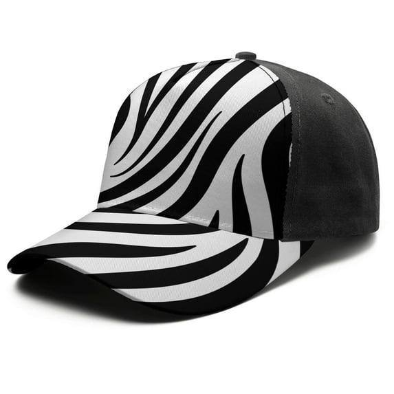 Adjustable Baseball Cap, Spliced Print Trucker Hat for Men & Women, Breathable Cotton Blend, Animal, Leopard Print