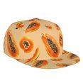thumbnail image 1 of Adjustable Baseball Cap, Tropical fruit Papaya Flat Bill Trucker Flat Brim Hats Dad Hat for Men Women - Snapback Hat Adjustable Size, 1 of 7