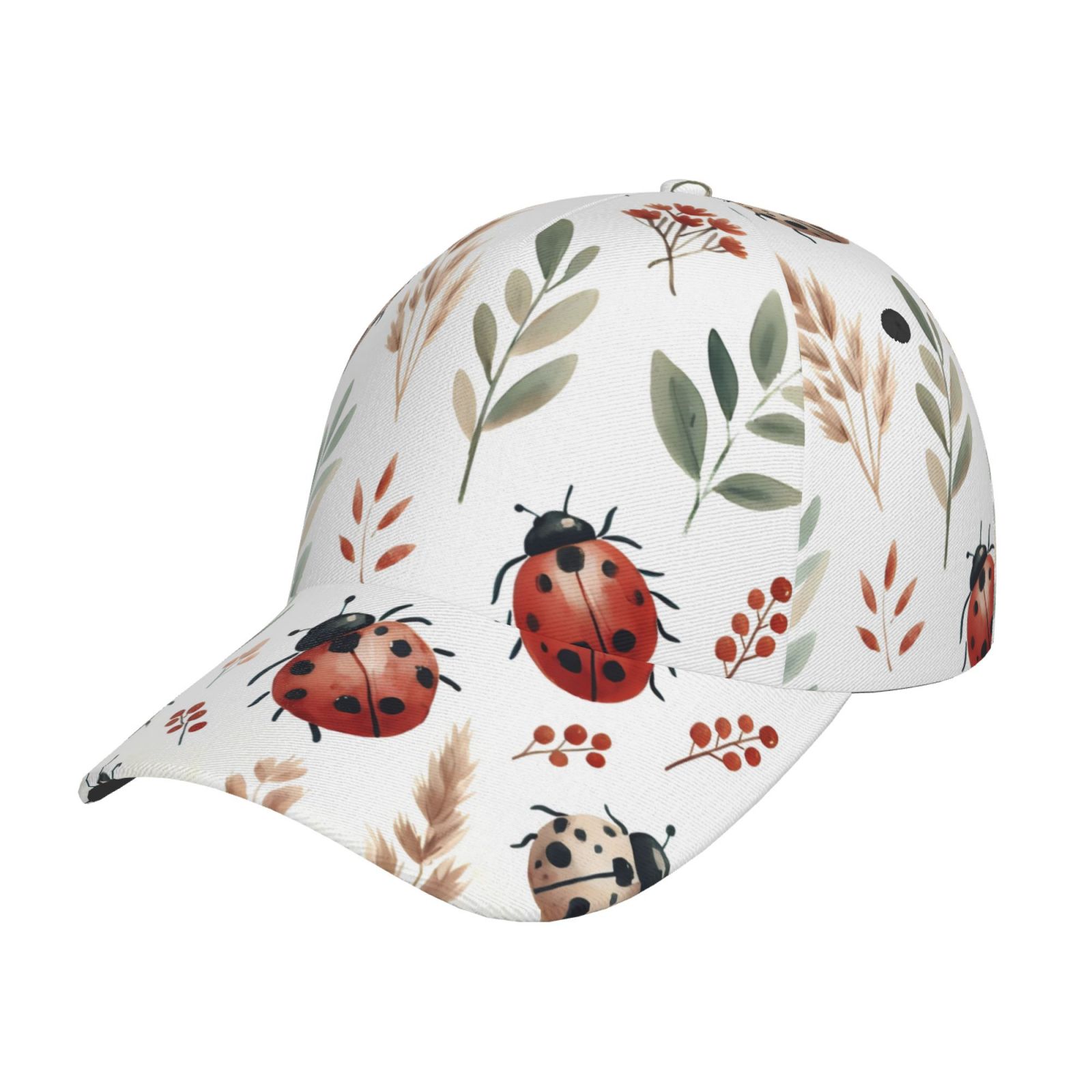 Ladybug Baseball Cap – Adjustable Snapback Hat For Women, Cute Ladybird Outdoor Cap - View #9