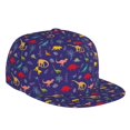 thumbnail image 1 of Adjustable Baseball Cap, purple Dinosaur Flat Bill Trucker Flat Brim Hats Dad Hat for Men Women - Snapback Hat Adjustable Size, 1 of 7