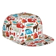 thumbnail image 1 of Adjustable Baseball Cap, reindeer polar bear Flat Bill Trucker Flat Brim Hats Dad Hat for Men Women - Snapback Hat Adjustable Size, 1 of 7
