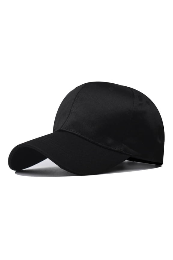 Adjustable Baseball Caps Male Female Neutral Summer Satin Solid Baseball Caps Adjustable Hat Visors,Black Muslim Hat