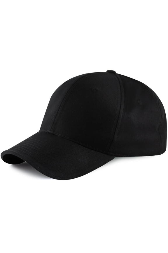 Adjustable Baseball Large Hats - Black