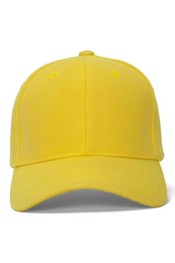 Adjustable Baseball Structured Cap Hat, Banana Yellow