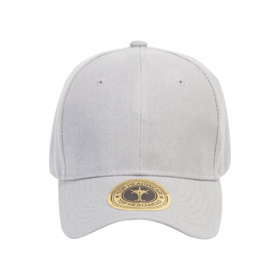 Adjustable Baseball Structured Cap Hat, Grey