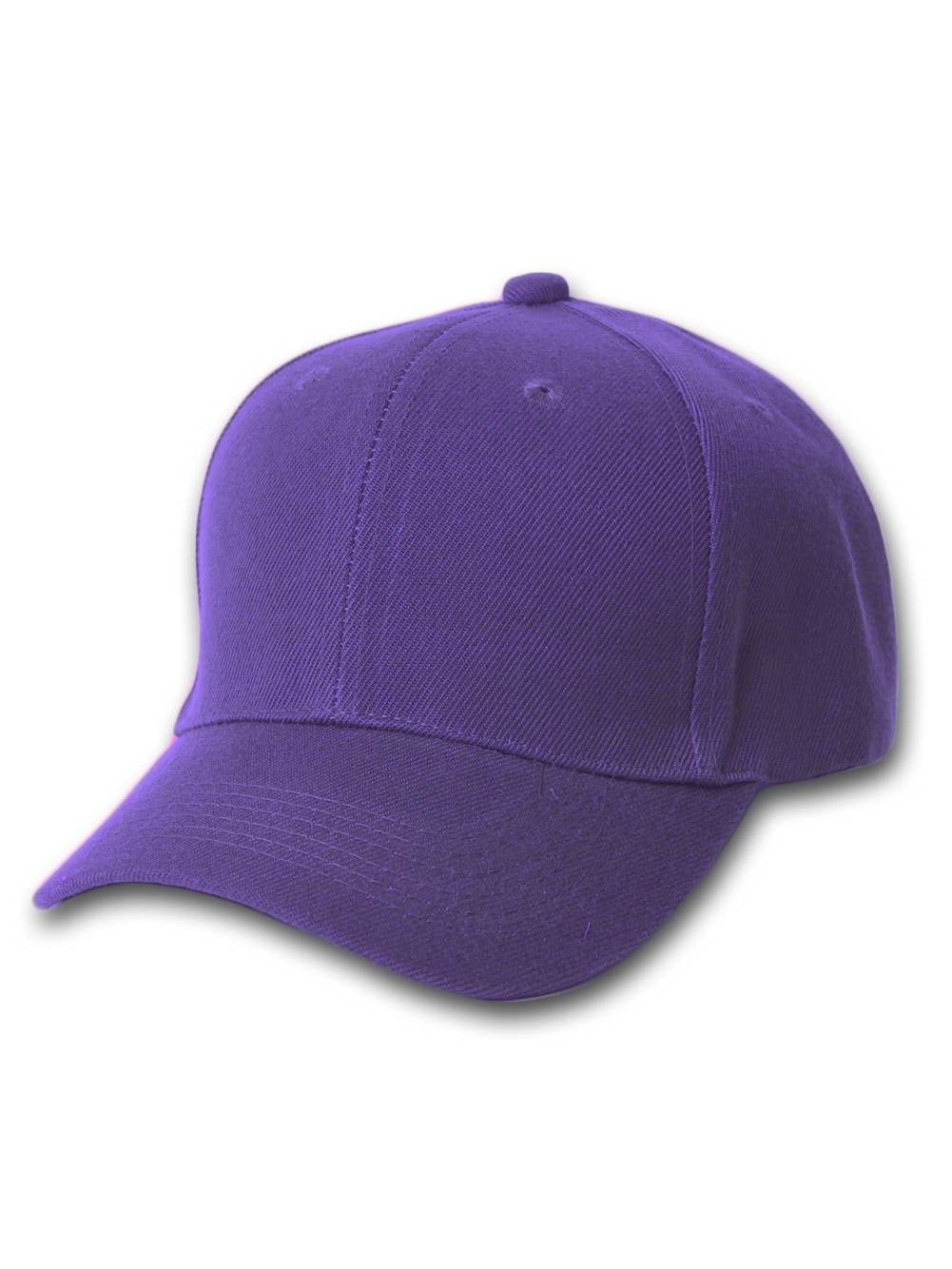 Adjustable Baseball Structured Cap Hat, Purple - Walmart.com