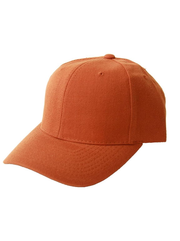 Adjustable Baseball Structured Cap Hat, Rust