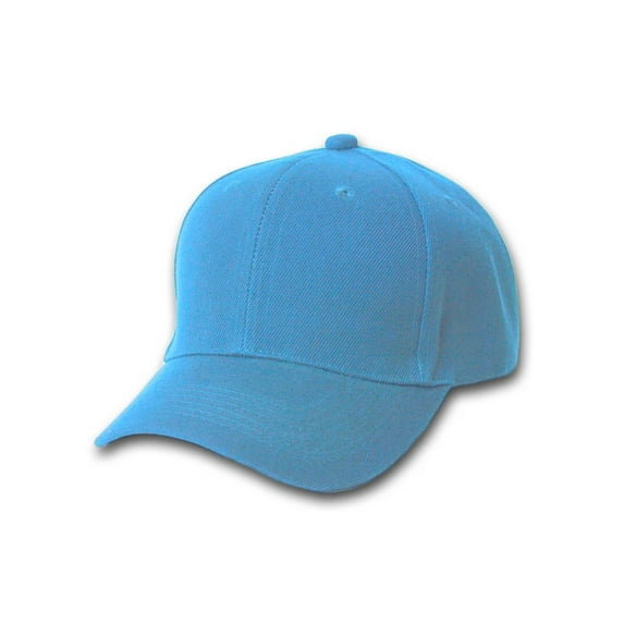 Curve Bill Adjustable Baseball Cap, Sky Blue