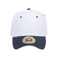 thumbnail image 1 of Adjustable Baseball Structured Cap Hat,White Navy, 1 of 5