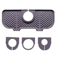 thumbnail image 1 of Exsafe Plastic 10.6 in x 4.3 in Geometric Drainage Groove Pattern Sink Mat 4 Piece, 1 of 5