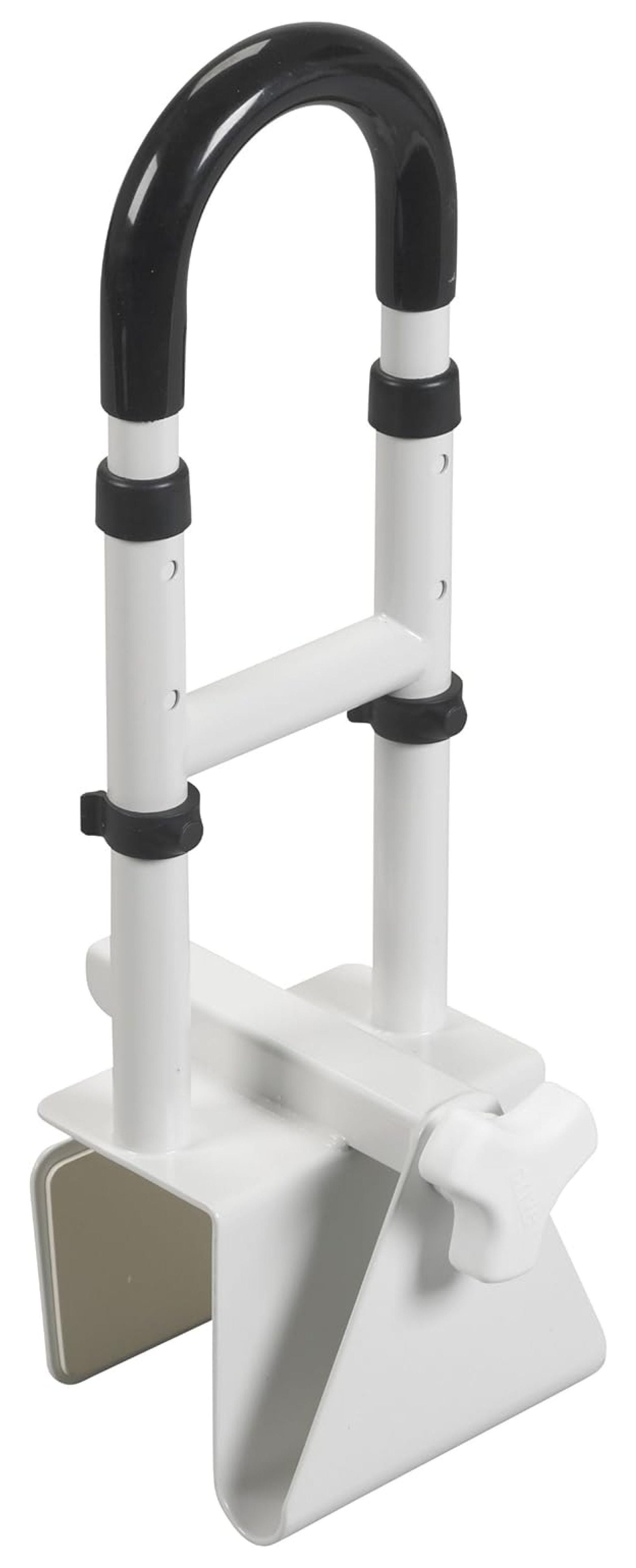 Adjustable Bathtub Grab Bar \u0026 Bathtub Safety Rail, White