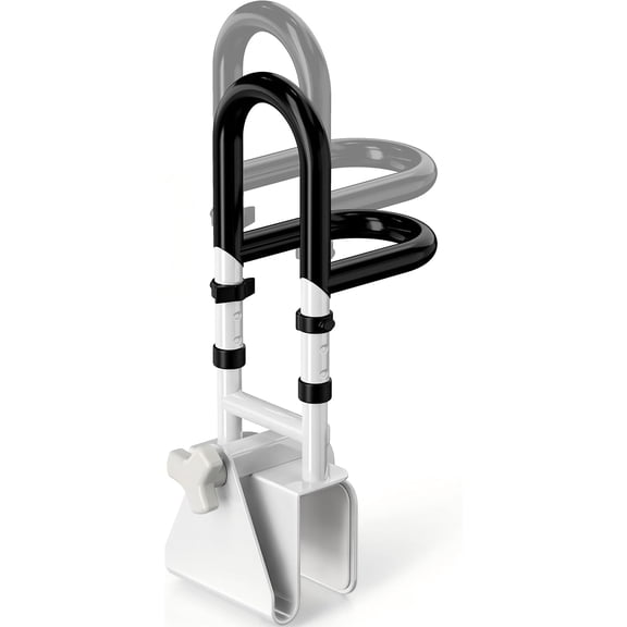 Adjustable Bathtub Safety Rail with Double Grip, 1418 Inch Height Shower Grab Bar for Seniors, Elderly & Disabled, Non-Slip Tub Side Bar Clamp for Bathroom Support