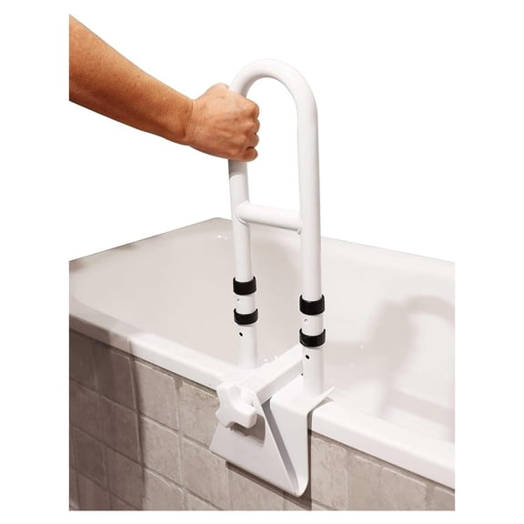 Adjustable Bathtub Safety Rail, Shower Grab Bar Handle for Seniors, Elderly and Disabled, Fits 2 to 5.5 Inch Tub Walls, Bathroom Safety Bars with Non-Slip Grip