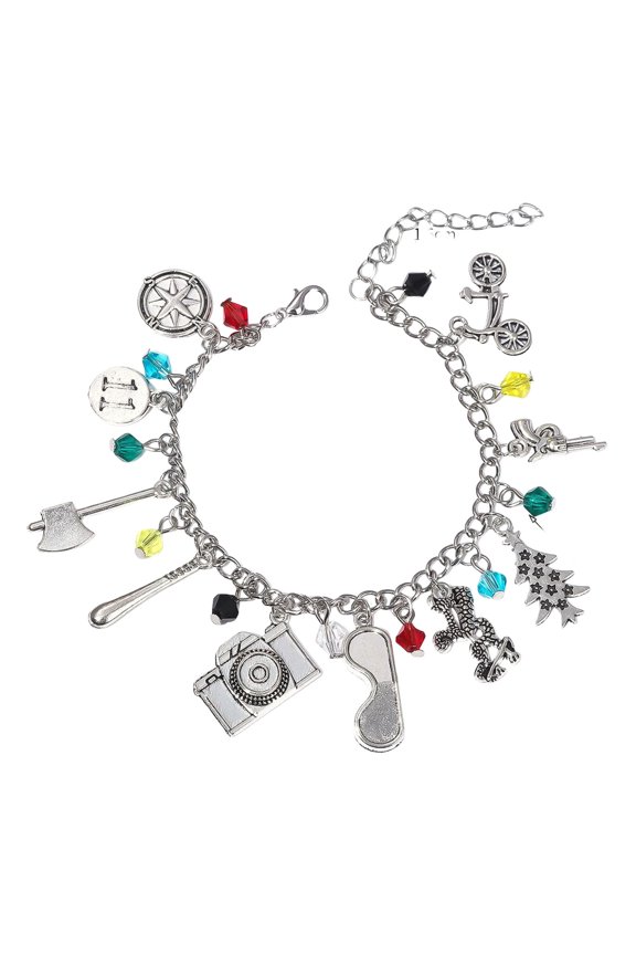 Adjustable Beaded Charm Bracelet for Girls, Handmade Elastic Stretch Anklet, Boho Friendship Jewelry, Gift, Stackable