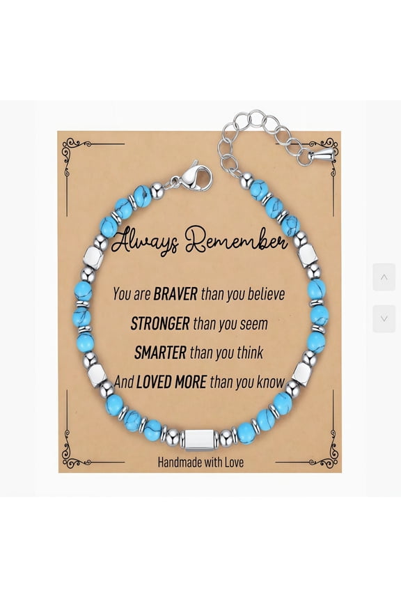 Adjustable Beaded Charm Bracelet for with Inspirational Motifs - Elastic Wristband Jewelry for Everyday Wear and Positive Messages